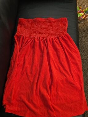 torrid Red Smocked Strapless Sleep Dress